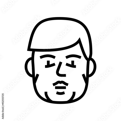 acromegaly endocrinology line icon vector. acromegaly endocrinology sign. isolated contour symbol black illustration