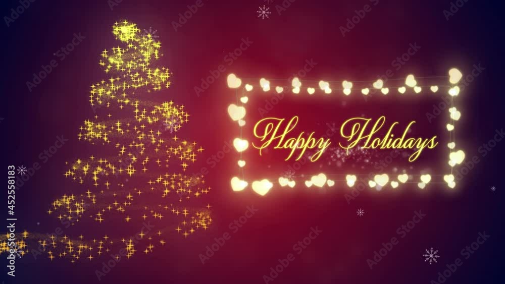 Animation of happy holidays text on red background Animation of happy holidays text on red background