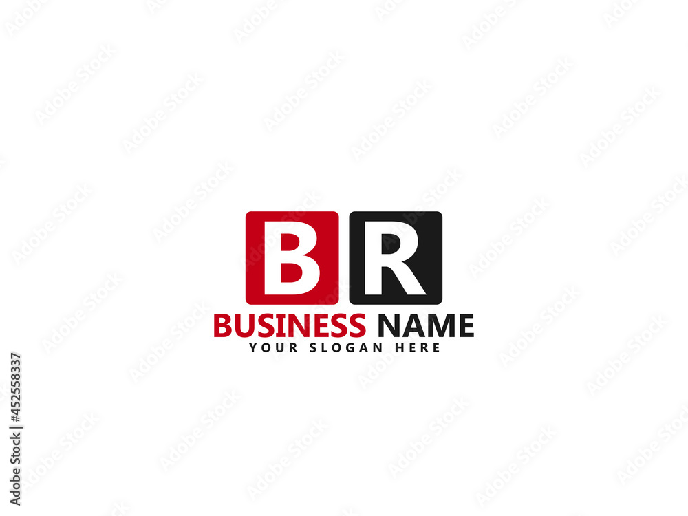 Letter BR logo, br logo icon design vector for all kind of use - obrazy, fototapety, plakaty 