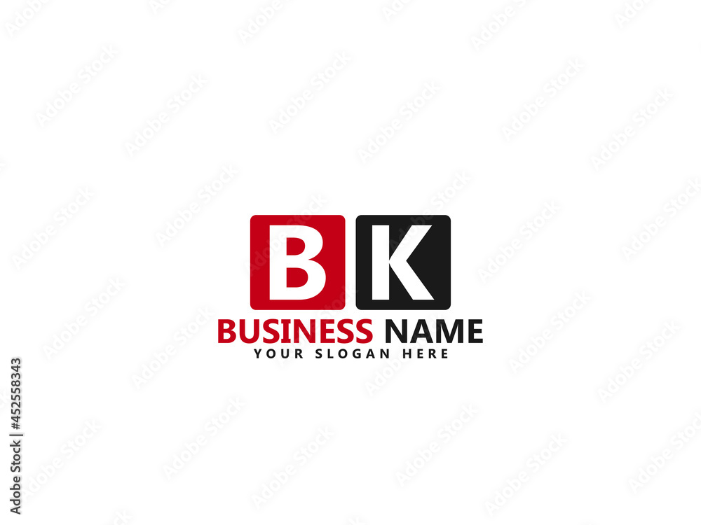 Letter BK logo, bk logo icon design vector for all kind of use - obrazy, fototapety, plakaty 