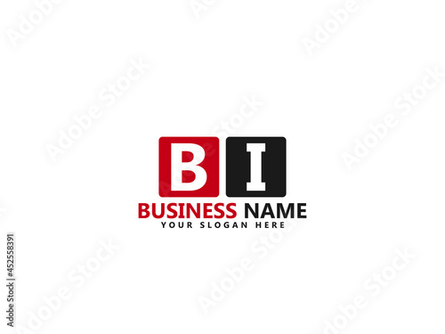 Letter BI logo, bi logo icon design vector for all kind of use