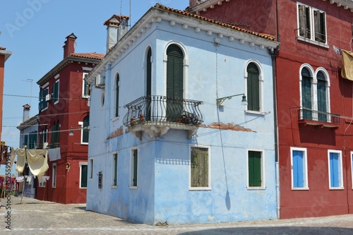 Façade maison Burano, typique italie.