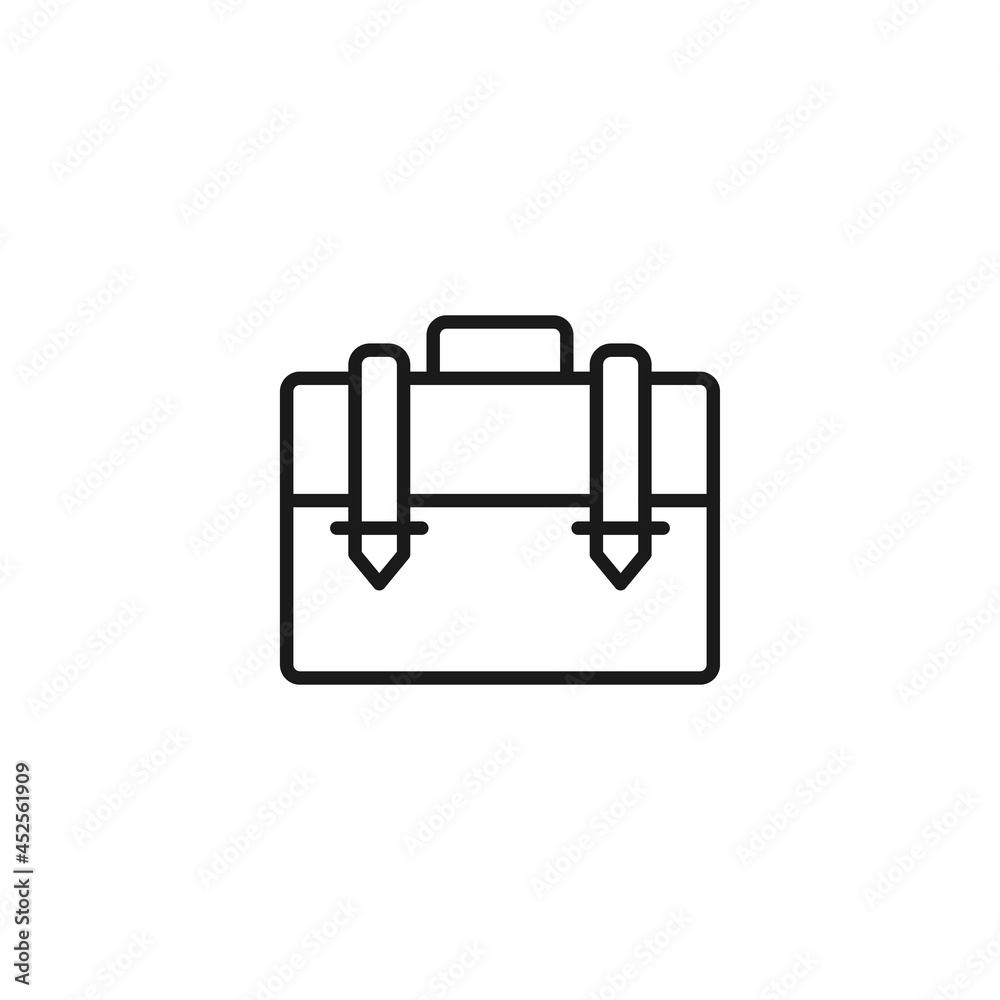 Line icon of backpack for school or work Line icon of backpack for school or work