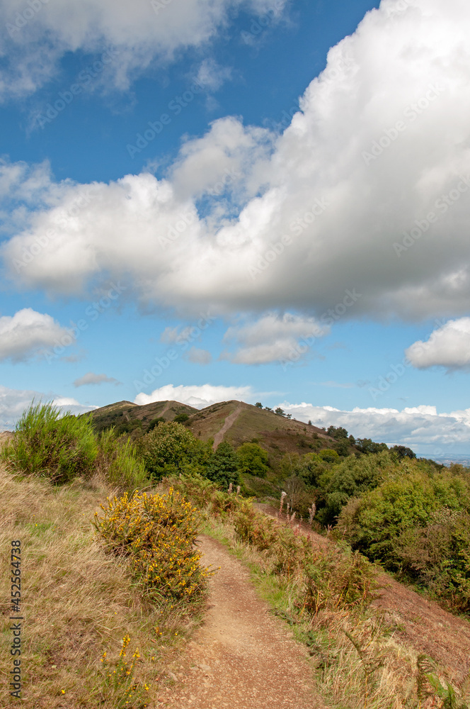 Malvern hills in the autumn of England.