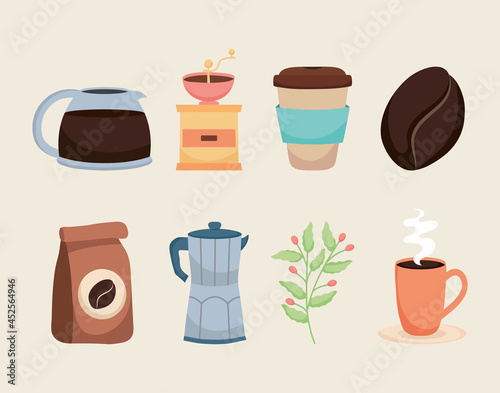icon set of coffee