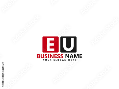 Letter EU logo, eu logo icon design vector for all kind of use