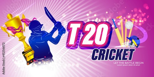 ICC Men's T20 World Cup cricket championship abstract background.