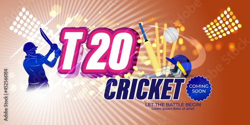 ICC Men's T20 World Cup cricket championship abstract background.