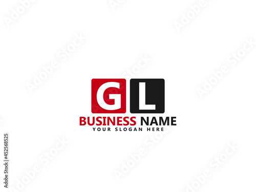 Letter GL logo, gl logo icon design vector for all kind of use photo