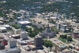 Topeka KS downtown aerial view