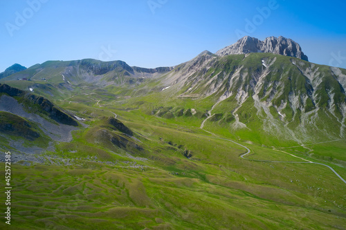 aerial view of the astronomical observatory of campo imperatore abruzzo