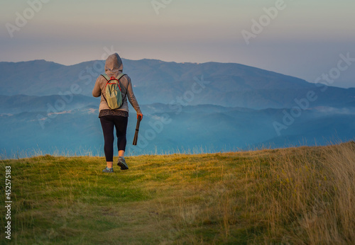 An extremely popular mountain hiking trail in the Campigna National Forest Park in Italy. The trail is distinguished by the fact that it is also the border of the regions of Emilia Romagna and Toscana