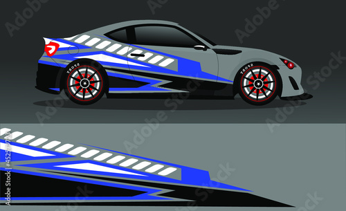 abstract racing car wrap for toyota 86 cars and other types of cars