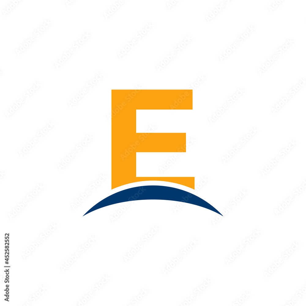 Initial Letter E Horizon Logo Design Template. Eps10 Vector Initial Letter E Horizon Logo Design Template. Eps10 Vector