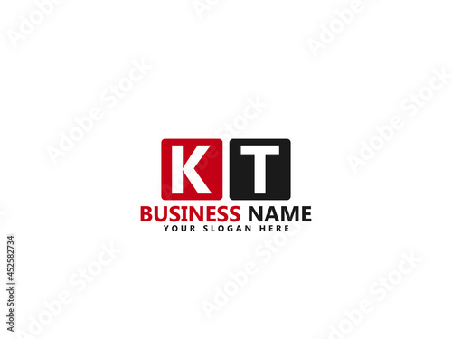 Letter KT logo, kt logo icon design vector for all kind of use