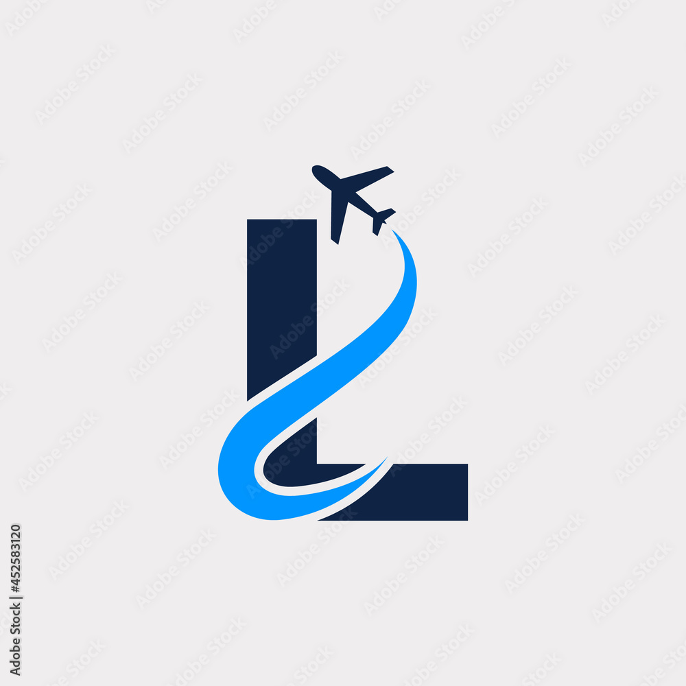 Creative Initial Letter L Air Travel Logo Design Template. Eps10 Vector Creative Initial Letter L Air Travel Logo Design Template. Eps10 Vector