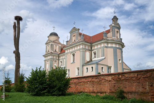 Old ancient catholic church of St. Judas Thaddeus in Luchai village, Vitebsk region, Postavy district, Belarus. photo