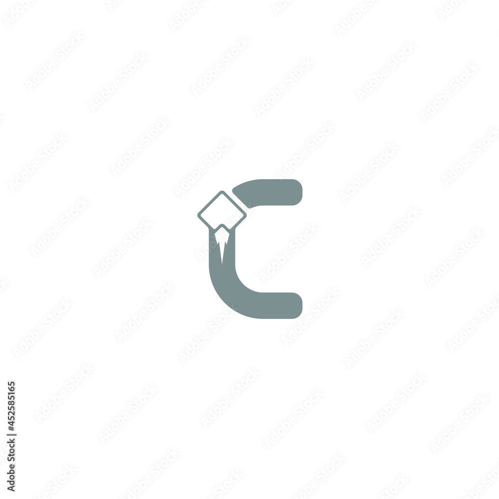Initial C Logo design rocket over inspiration Initial C Logo design rocket over inspiration