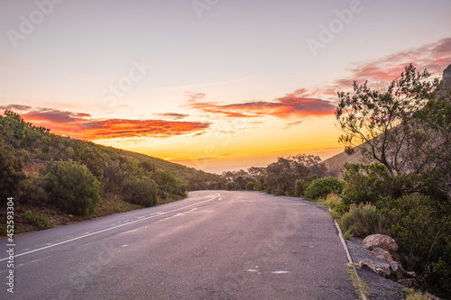 Beautiful sunset in Cape Town, South Africa