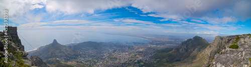 Beautiful views up on Table Mountain, Cape Town, South  Africa