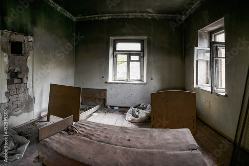 interior of a old hotel room © vardan