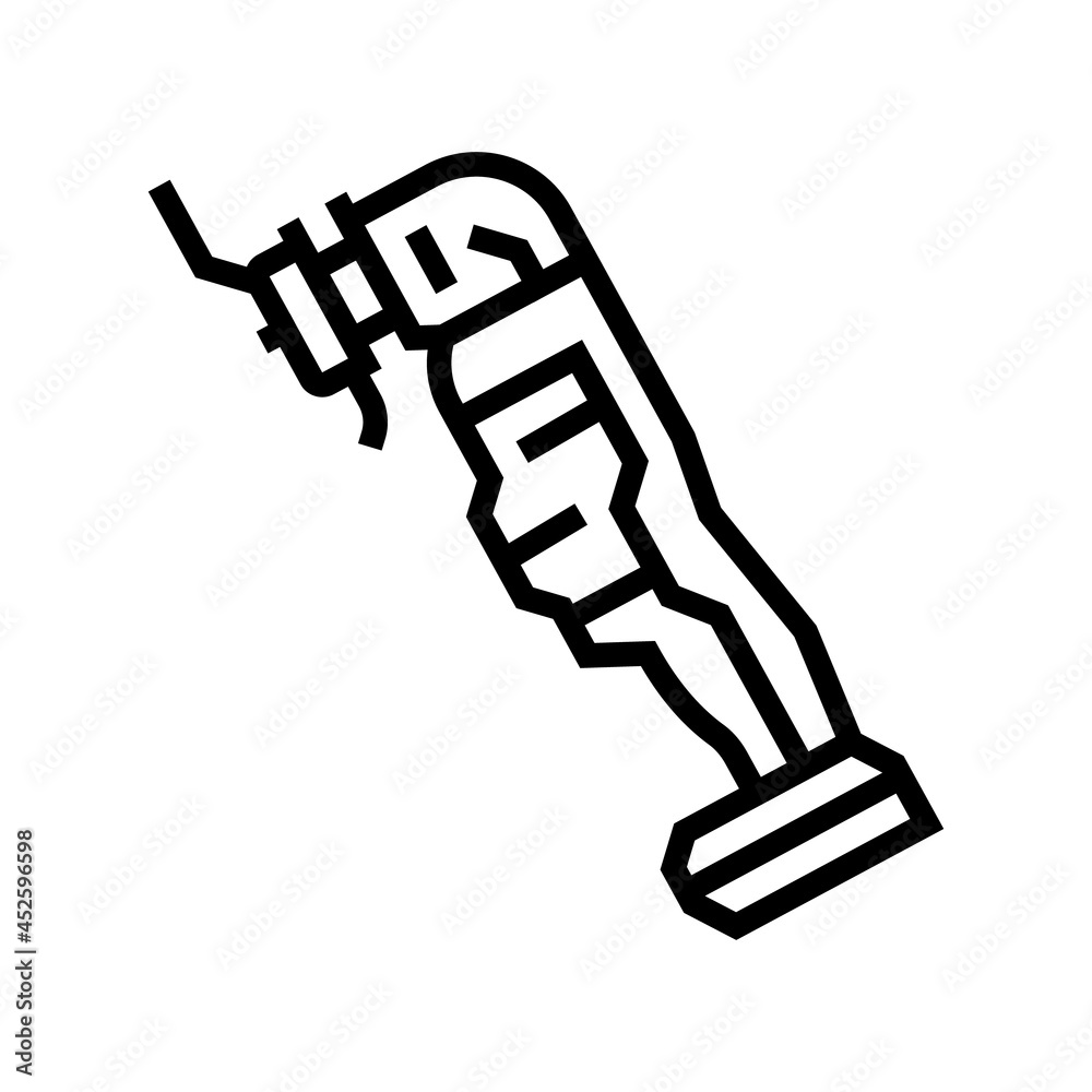 oscillating tool line icon vector. oscillating tool sign. isolated contour symbol black illustration oscillating tool line icon vector. oscillating tool sign. isolated contour symbol black illustration
