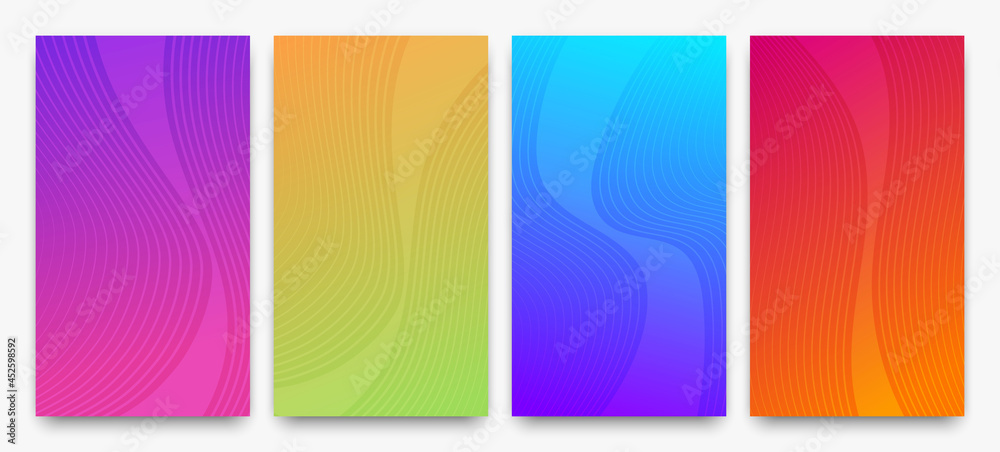 Modern colorful gradient background with lines