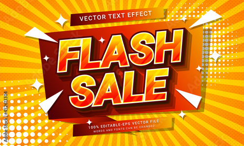Flash sale editable text style effect themed sales promotion