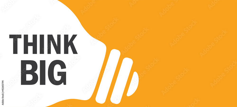 Fototapeta premium think big in lamp background illustration