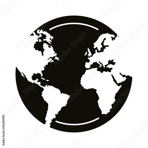 world planet silhouette