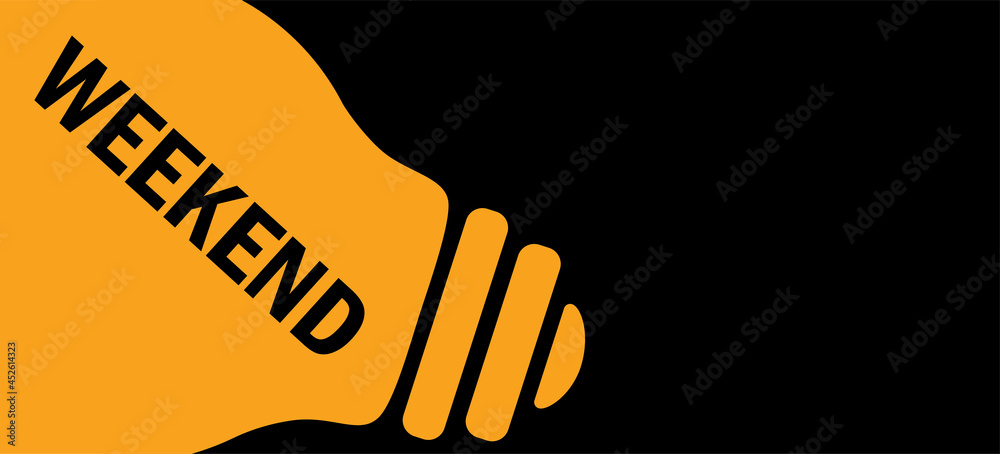 Fototapeta premium weekend in lamp background illustration