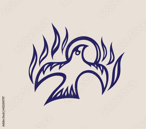 Holispirit Fire Line, art vector design	