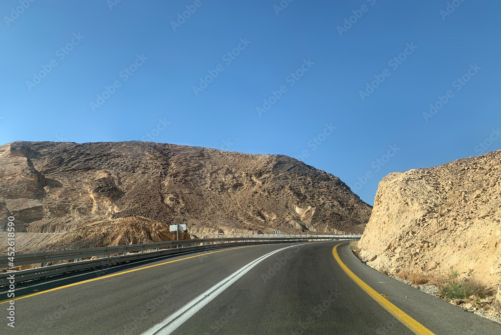 Road through the Negev Desert