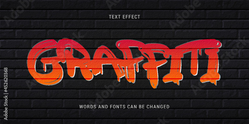 graffiti text effect 100% editable vector image