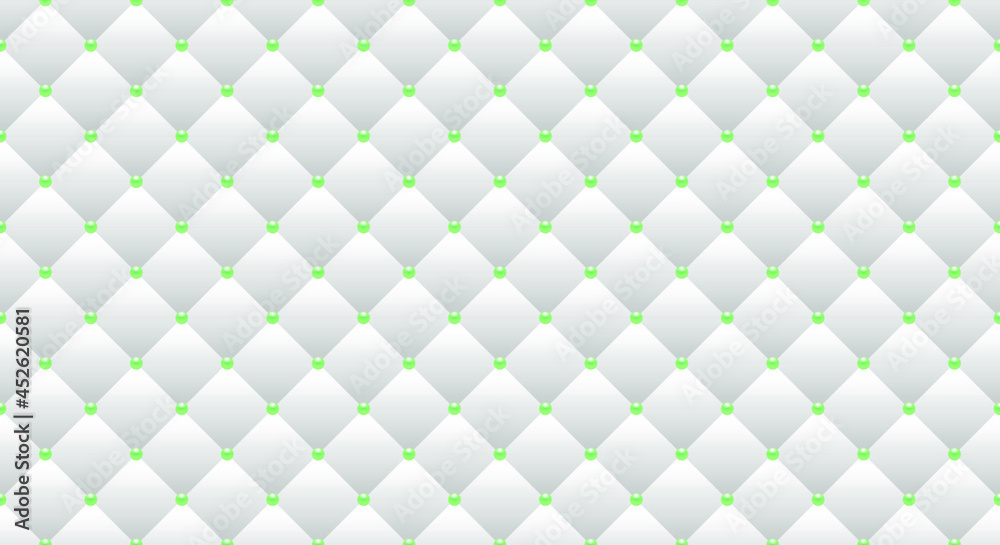 Fototapeta premium White luxury background with beads and rhombuses. Vector illustration. 