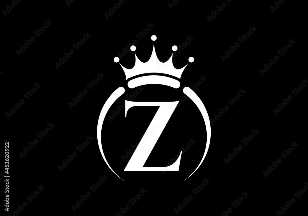 Letter aw logo monogram emblem style with crown Vector Image