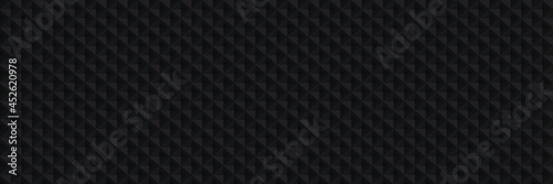 Black geometric background. Mosaic tiles. Vector illustration. 