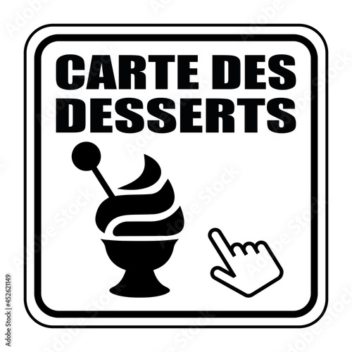 Logo carte des desserts.