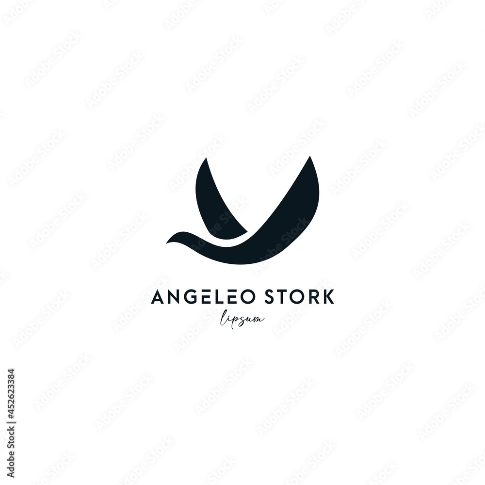 Illustration vector graphic of bird or swan logo design. perfect for your company logo Illustration vector graphic of bird or swan logo design. perfect for your company logo