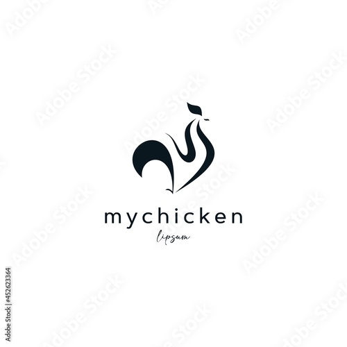 Fototapeta Naklejka Na Ścianę i Meble -  Illustration vector graphic of chicken logo design. perfect for your company logo