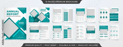 business a4 bifold brochure layout with minimalist and abstract style use for business proposal and annual report