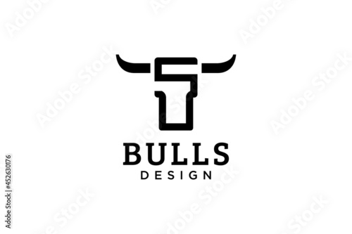 Letter S logo, Bull logo,head bull logo, monogram Logo Design Template Element