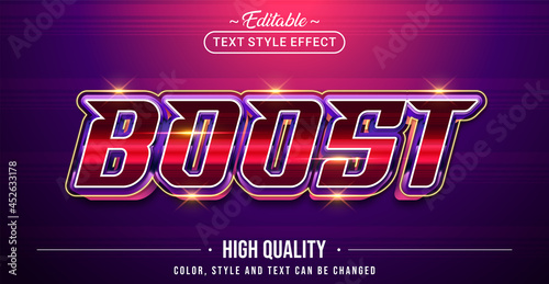 Editable text style effect - Boost text style theme..