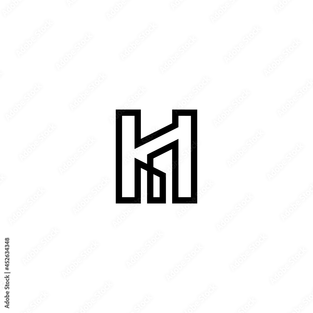 initial letter h construction monogram logo design. minimal vector graphic alphabet template. home house apartment real estate symbol icon.