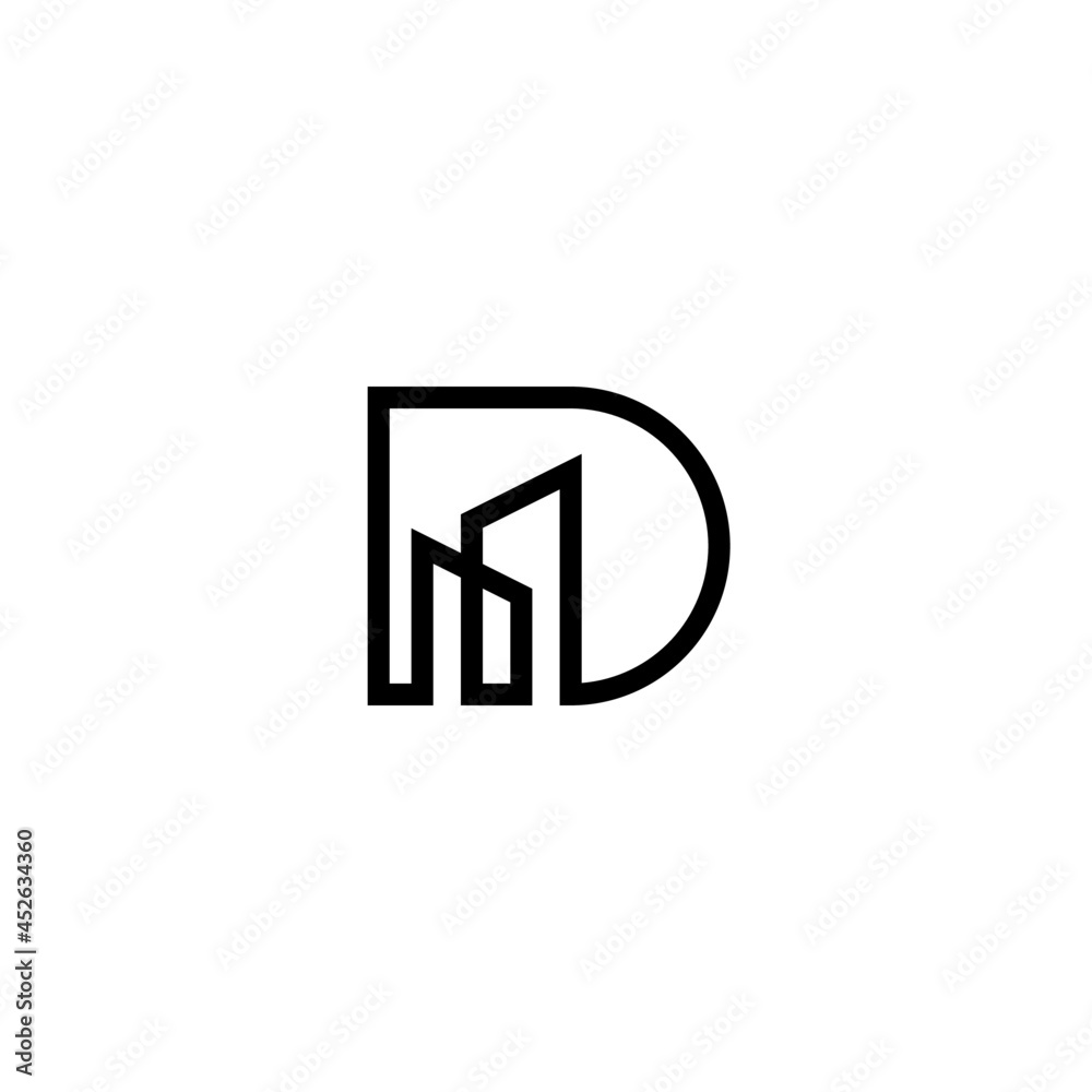 initial letter d construction monogram logo design. minimal vector graphic alphabet template. home house apartment real estate symbol icon. initial letter d construction monogram logo design. minimal vector graphic alphabet template. home house apartment real estate symbol icon.