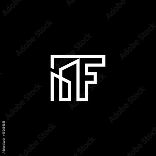 initial letter f construction monogram logo design. minimal vector graphic alphabet template. home house apartment real estate symbol icon.
