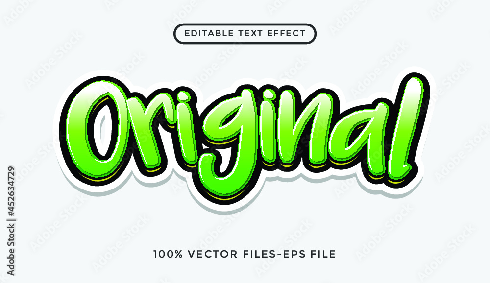 Modern 3d graffiti style text effect Premium Vector