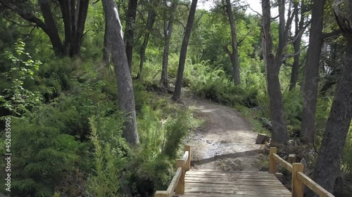 Bridge taking to Bosque Andino Patagonico Argentina photo