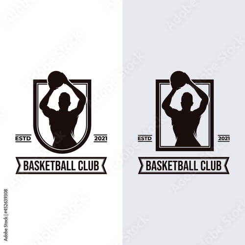 Set of basketball player logo design