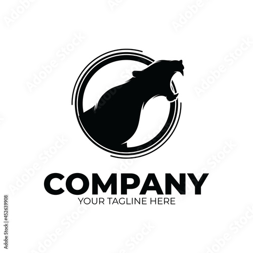 Panther roaring logo design inspiration